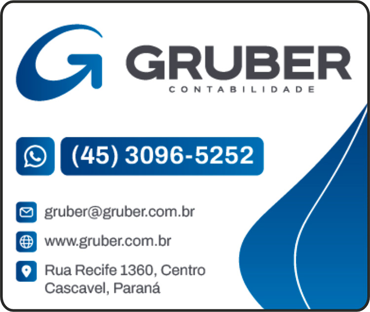 Cartão de GRUBER CONTABILIDADE / ESCRITÓRIO CONTÁBIL