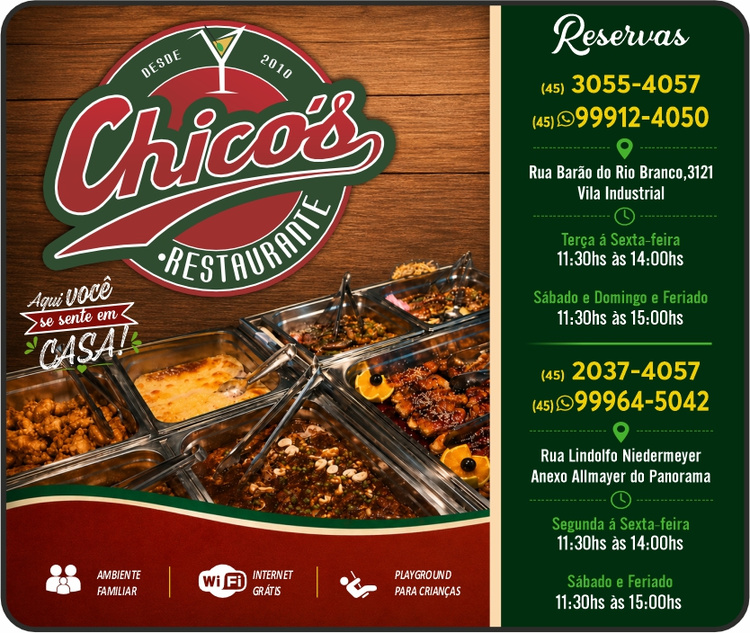 Cartão de CHICO'S BAR RESTAURANTE
